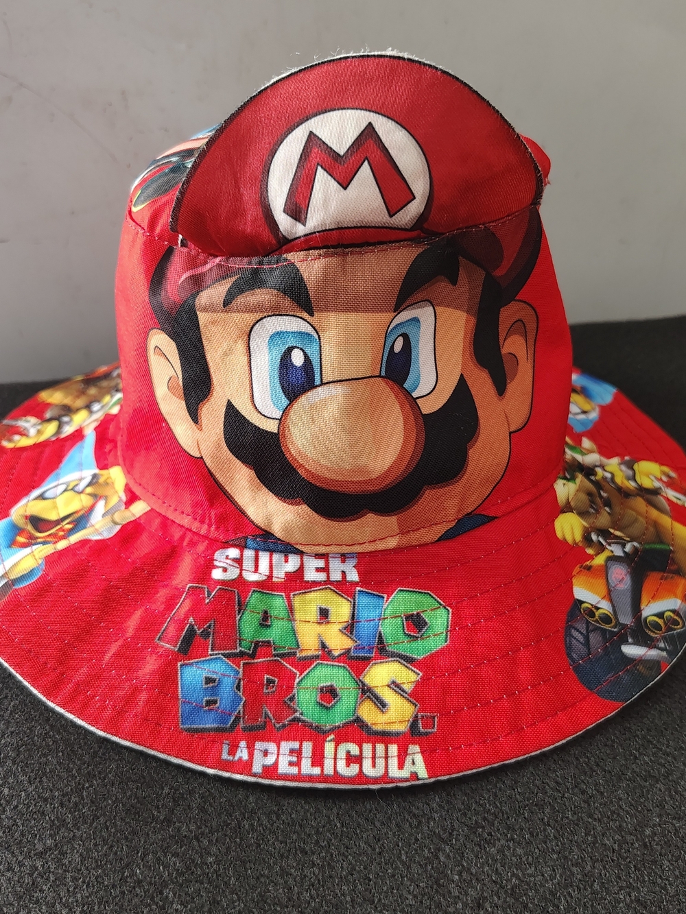 Nintendo Super Mario Bros Movie Toddler Kids Bucket Hat Red 3D Cap Small Size